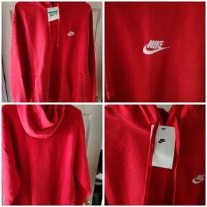 Nwt Red XL Nike Sportswear Club Fleece Hoodie Pullover